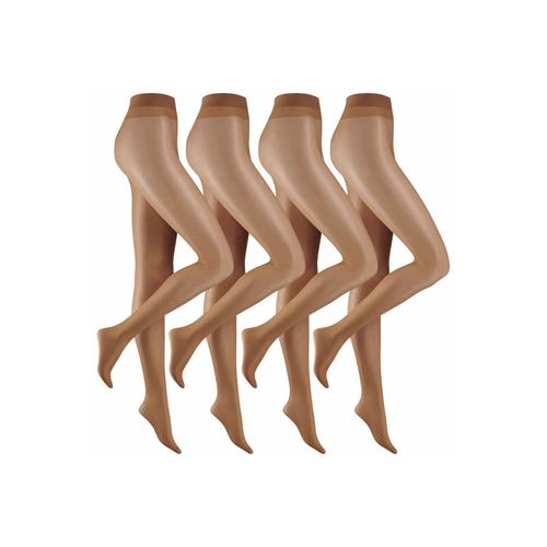 "Feinstrumpfhose CAMANO ""Strumpfhose 4er Pack"" Gr. 44/46, beige (make up) Damen Strumpfhosen Feinstrumpfhosen"