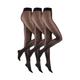 Feinstrumpfhose CAMANO "Strumpfhose 3er Pack" Gr. 48/50, schwarz (black) Damen Strumpfhosen Feinstrumpfhosen