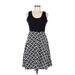 Jon & Anna Casual Dress - A-Line Scoop Neck Sleeveless: Black Color Block Dresses - Women's Size Medium