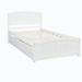 Red Barrel Studio® Kamiah Solid Wood Storage Bed Wood in White | 37.63 H x 41.83 W x 79.63 D in | Wayfair AEE93D9C2BA2467DBED54894314ADAC5