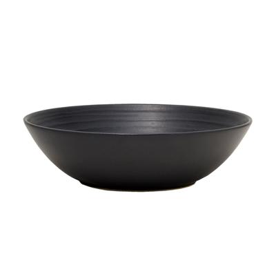 Mikasa Hospitality 5275381 27 oz Obsidian Bowl - Stoneware, Black, Reactive Glaze Stoneware