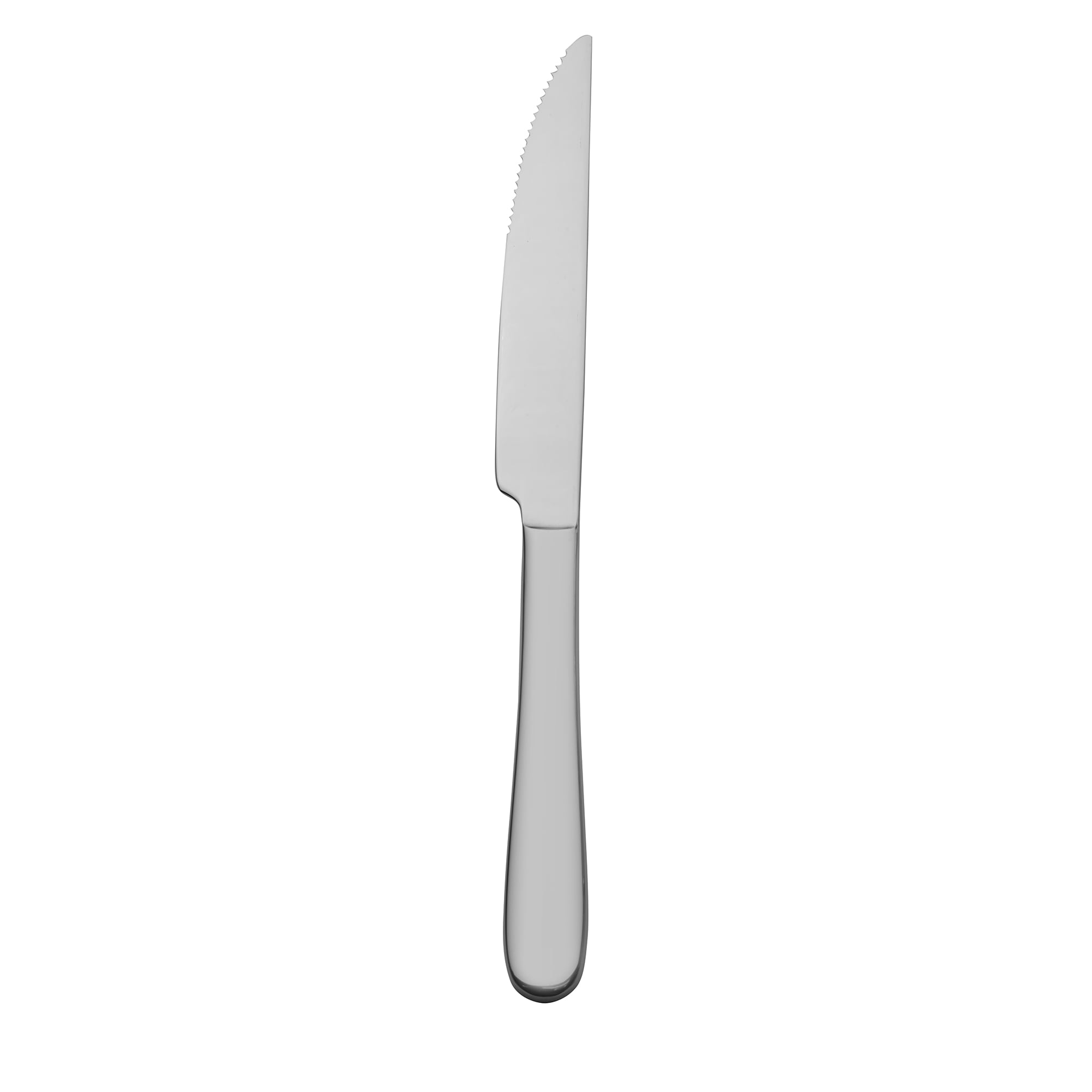 Mikasa Hospitality 5275876 9 4/5" Steak Knife with 18/10 Stainless Steel Grade, City Limit Pattern, Serrated Edge, Case of 12