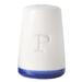 Mikasa Hospitality 5301241 2 1/2" Pepper Shaker - Porcelain, Vitrified Porcelain, White, Blue Pinstripe