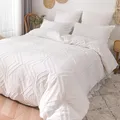 WOSTAR Summer white pinch pleat duvet cover 220x240cm luxury double bed quilt cover bedding set