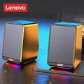 Lenovo TS38 Wired Desktop Speakers 3.5mm USB Stereo Surround Music RGB Gaming Speakers Sound Bar for