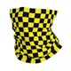 Colorful Geometric Checkered Bandana Neck Warmer Men Women Winter Ski Tube Scarf Gaiter Black And