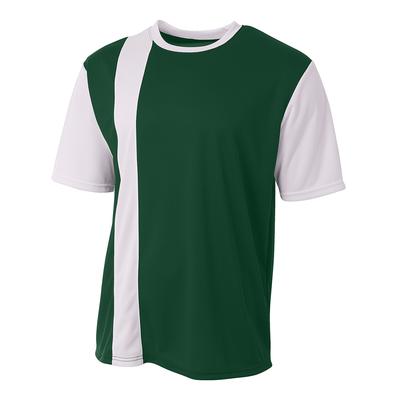 A4 NB3016 Athletic Youth Legend Soccer Jersey T-Shirt in Forest Green/White size XS | Polyester A4NB3016