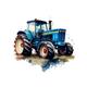 Bügelbild, Bügelmotiv, Trecker, Traktor blauer Trecker, blauer Traktor, Bauernhof