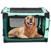 4 Door Folding Dog Crate Portable Pet Crate with Strong Steel Frame for Dogs & Cats