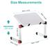 Book Stand for Reading Adjustable Textbook Stand Ergonomic Bed Book Holder - White