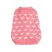 NUOLUX Dog Clothes Heart Pattern Knitting Sweaters Pet Costume Pet Dog Wearing Decoration for Dog Pet Size M