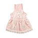 Dog Cat Dress - Big Hem Lace Flower Print - Sleeveless Pleated Dress-up Breathable - Princess Style Sling Dress - Pet Clothes