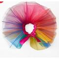 Rainbow Dog Tutu Dress Dog Costume Colorful Dog Tutu Skirt Pet Dog Clothes Puppy Collar