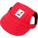 Dog Hat Sun Hat Baseball Cap for Small Medium Large Dogs Baseball Cap with Ear Holes Adjustable Sun Protection Hats - Red