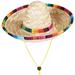 NUOLUX 1pc Straw Braid Breathable Hat Adjustable Sun Hat with A String for Summer Outdoor Pet - Size M(Beige)