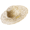 Summer Hat Dog Hat - Pet Sombrero Straw Hat Adjustable Hawaii Garden Sun Bucket Cap - L