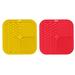Lick Mat for Dog - 2 Pack Pet Lick Pads for Large&Small Dogs Cat Pet Calming Dog Treat Mat Boredom & Anxiety Reducer Lick Mats Slow Feeder Food Mat Dog Cat Training Perfect - yellow + red