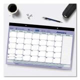 1PC Brownline Monthly Desk Pad Calendar 17.75 x 10.88 White/Blue/Green Sheets Black Binding Clear Corners 12-Month (Jan to Dec): 2024