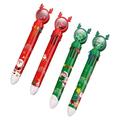 SSBSM 4/8Pcs Ballpoint Pen Retractable Multi-purpose Smooth Writing Stationery 10 Color Christmas Elk Push Type Pen for Children