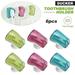 Dsseng 6 Pcs Toothbrush Head Covers with Suction Cup Travel Toothbrush Head Covers Case Anti Dust Toothbrush Cover Great Protective Case for Home Travel Outdoor Camping