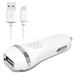 For LG Aristo 2 Plus / Aristo 3 / Aristo 3+ / 2.1 Amp USB Car Charger Adapter + 5 Feet Micro USB Cable 2 in 1 Accessory Kit White