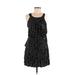 White House Black Market Casual Dress - A-Line Scoop Neck Sleeveless: Black Dresses - Women's Size Medium