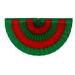 Christmas Nylon Flag Bunting by Old Glory Bunting. 2 x 4 Fully Sewn Green & Red 5 Stripe Xmas Fan Flag Bunting Banner. Pleated Fans Made in The USA! Free Shipping Available!