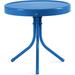 Efurden Outdoor Side Table Weather Resistant Retro Metal End Table for Lawn Garden Balcony Blue