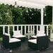 Aibecy 4 Piece Patio Set with Cushions Poly Rattan Black