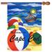 Beach Balls Welcome to Cape Cod 28x40 Regional Summer House Flag