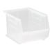 Quantum Storage Systems Clear ULTRA Plastic Bin Stacking Or Hanging 8-1/4 W X 10-3/4 D X 7 H Polypropylene Made In USA 6/Pk