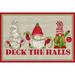 Gnome for Christmas Sentiment landscape dark-Deck the Halls by Tara Reed (24 x 18)