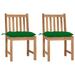 Aibecy Patio Chairs 2 pcs with Cushions Solid Teak Wood