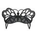 1059FHTOutdoor Black Butterfly Bench Black