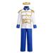 OBEEII Boys Prince Charming Costume Halloween Cosplay Prince Dress up Birthday Royal Prince Outfits for Toddler Child 3-4 Years Blue 4pcs