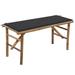 Aibecy Folding Patio Bench with Cushion 46.5 Bamboo