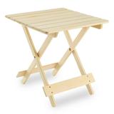 Outdoor Wooden Adirondack Patio Folding Side Table Cedar Wood Garden End Table Coffee Table for Indoor or Outdoor Natural Wood