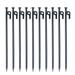 Etereauty 10 Pcs Steel Nail Tent Pegs 30cm Outdoor Heavy Duty Steel Awning Canopy Tent Stakes Pegs Nail for Camping Tent Tarp Stake Black