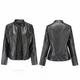 Women s fur & faux fur jackets & coats Women s Slim Leather Stand Collar Zip Motorcycle Suit Belt Coat Jacket Topscomfy suits