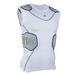 CHAMPRO Bull Rush Football Compression Shirt with Integrated Cushion System White Grey Medium