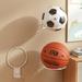 NUOLUX Adhesive Ball Holder Wall Mount Basketball Soccer Holder Wall Ball Storage Display Rack