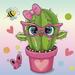 DIAMOND DOTZÂ® DOTZIESÂ® Pretty in Pink Cactus Diamond Painting Kit for Kids