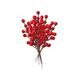 Berry Picks - 12 Artificial Red Berry Stems Red Christmas Tree Decorations 7.5