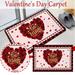 Dainzusyful Room Decor Valentines Day Valentine s Day Indoor Outdoor Door Mat Low Profile Resist Dirt Rug Durable and Washable Absorb Water -Slip Entryway Door Letter and Floral Heart Carp Home Decor