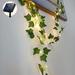 6.6ft 20 LED Solar Fairy Lights with Artificial Ivy Leaves Solar Plant Vine Lights Outdoor Vine String Lights Hanging Ivy Lights for Camping Party Garden Yard Fences Walls Windows