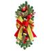 Miyuadkai Wreath The Cordless Prelit Stairway Trim Christmas Wreaths For Front Door Holiday Wall Window Hanging Ornaments For Indoor Outdoor Home Xmas Decor Dec tools Green