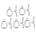 NUOLUX 5 Set/10 Pcs DIY Copper OT Buckle Gold-plated Jewelry Buckles Novel Jewelry Connecting Buckles for Jewelry Making (Silver)