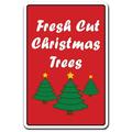 Fresh Cut Christmas Trees Novelty Sign | Indoor/Outdoor | Funny Home DÃ©cor for Garages Living Rooms Bedroom Offices | SignMission Holiday Plant Decoration Gift Sign Wall Plaque Decoration