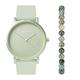 Sekonda Palette Gift Set Ladies 36mm Quartz Watch in Green with Analogue Display, and Green Silicone Strap 49042