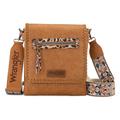 Wrangler Crossbody Bags for Women Western Hand Woven Satchel Purse, Pattern-honey Brown